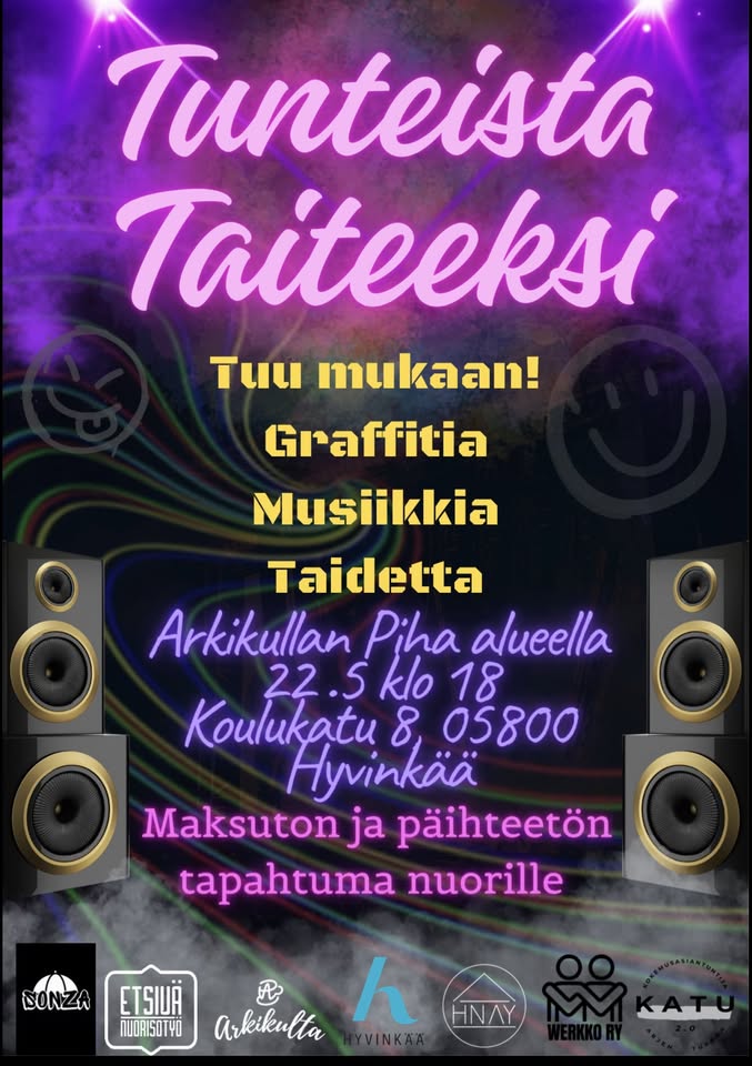Tunteista taiteeksi street-tapahtuma 22.5.